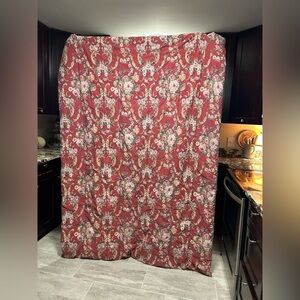 VTG Ralph Lauren Danielle Marseilles Comforter Twin Red Floral Cabin Barncore